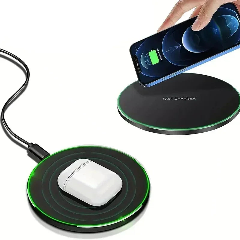 Fast Wireless Charger Pad – 30W Qi Charging Dock for iPhone 16/15/14/13/12, Samsung Galaxy, Xiaomi